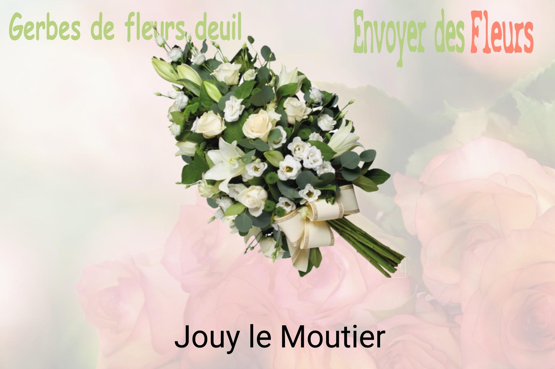 Gerbe de fleurs de deuil livrée à Jouy-le-Moutier